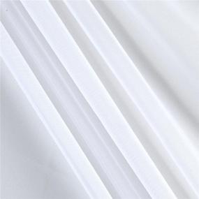 img 2 attached to 🏷️ GoodGram 2 Pack: Basic Rod Pocket Sheer Voile Window Curtain Panels - Assorted Colors (White, 84 in. Long) - Elegant Sheer Curtains for Stylish Window Décor