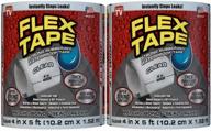 🌊 clear flex tape - rubberized waterproof tape, 4" x 5', 2 pack логотип