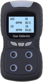 img 4 attached to 🔥 Portable 4-Gas Detector Alarm Handheld: O2, H2S, EX, CO. Professional Gas Monitor Analyzer Sniffer Meter Battery Operated (Black)