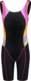 img 2 attached to Chrysea Racerback Athletic One Piece Swimsuits