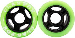 img 2 attached to 🛼 Enhance Your Skating Experience with CLAS FOX Replacement Roller Skate Wheels - Set of 8 High-Speed Quad Wheels