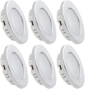 img 3 attached to 🌟 Dream Lighting 12V 2W RV Interior Lights Warm White with Chrome Recessed Puck Light - Pack of 6