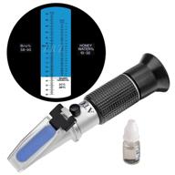 trz refractometer: accurate measurements for beekeeping, honey, condensed milk, fruit jam, and sugar syrup - 10-32% water content + 58-90% brix sugar baume - from hamh optics & tools logo