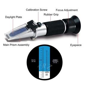 img 2 attached to TRZ Refractometer: Accurate Measurements for Beekeeping, Honey, Condensed Milk, Fruit Jam, and Sugar Syrup - 10-32% Water Content + 58-90% Brix Sugar Baume - From Hamh Optics & Tools