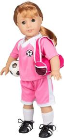 img 1 attached to ⚽ Soccer American Doll Outfit by Dress Along Dolly