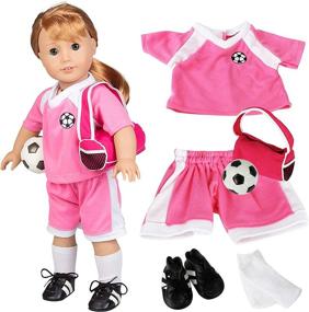 img 2 attached to ⚽ Soccer American Doll Outfit by Dress Along Dolly