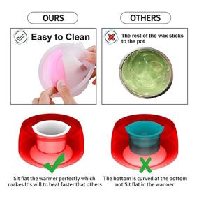 img 1 attached to 🕯️ Bopika Silicone Wax Pot - 2PCS Replacement Inner Pot for 500ml Wax Warmer Machine, Nonstick Silicone Bowl for Hair Removal Wax Melting