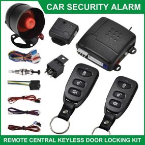 img 2 attached to 🔒 MASO Car Remote Central Locking Kit: Keyless Entry System + Anti-Theft Alarm Immobiliser with Shock Sensor - Universal Fit for All Cars