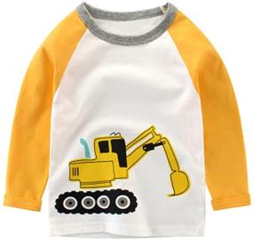 img 1 attached to 🚧 Разыскивайте радость с футболками для мальчиков SUPFANS Toddler 3 Pack Excavator.