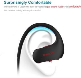 img 3 attached to 🎧 Premium Wireless Earphones: Neckband Bluetooth Headphones with IPX7 Waterproof Rating, 24 H Playtime, Deep Bass Stereo, Noise Cancelling Headset for Sports - Black/Red