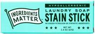 🌱 impressive 2.4oz ingredients matter stain stick: he/hypoallergenic, natural & detergent free, eco-friendly - made in usa logo