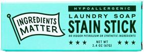 img 4 attached to 🌱 Impressive 2.4oz Ingredients Matter Stain Stick: HE/Hypoallergenic, Natural & Detergent Free, Eco-Friendly - Made in USA