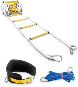 img 4 attached to 🧯 QWORK 32 FT Fire Ladder for Emergency Use - Resistant Safety Rope Escape Solution with Carabiners, Safety Cord & Belt - Fast Deployment in Fires for 3-4 Story Buildings