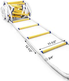 img 3 attached to 🧯 QWORK 32 FT Fire Ladder for Emergency Use - Resistant Safety Rope Escape Solution with Carabiners, Safety Cord & Belt - Fast Deployment in Fires for 3-4 Story Buildings