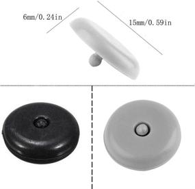 img 2 attached to 🔒 Y-Axis 5 x Seat Belt Button Buckle Clip Stop - Universal Fit Stopper Kit in Light Grey (5 Sets)