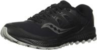 saucony peregrine black blue 8medium men's shoes logo