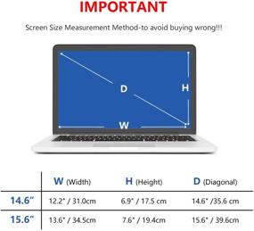 img 1 attached to 🖥️ 2 шт. Защитная пленка от синего света для ноутбука с диагональю 15,6 дюйма - Полная совместимость с сенсорным экраном, защита от царапин, пыла, и отпечатков пальцев - Соотношение сторон 16:9