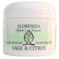 🌿 florencia sage & citrus lightweight moisturizer: oil-free hydrating face cream for sensitive, oily, acne-prone skin – plant-based & fast absorbing logo