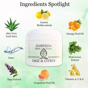 img 3 attached to 🌿 Florencia Sage & Citrus Lightweight Moisturizer: Oil-Free Hydrating Face Cream for Sensitive, Oily, Acne-Prone Skin – Plant-Based & Fast Absorbing