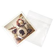 📀 pack of 100 crystal clear album sleeves 7 3/8" x 7" with protective closure - enhanced seo logo