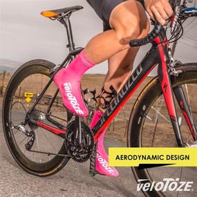 img 1 attached to 🚴 Enhance Road Bike Safety with the VeloToze Tall Shoe Cover 2.0: Waterproof, Windproof Overshoes for Cold, Rainy Seasons