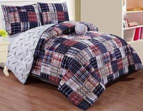 img 3 attached to 🏢 Navy Dormitory Kids' Home Store: Grand Linen Comforter All-Inclusive - Cozy & Stylish!