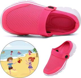 img 1 attached to 👦 CELANDA Slippers Sandals - Lightweight, Non-Slip Shoes for Boys - Clogs & Mules