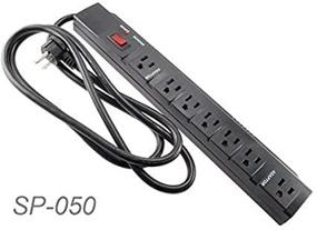 img 1 attached to 🔌 CablesOnline SP-050: 7-Outlet Surge Protector Power Strip with 5 Horizontal Outlets, 2 Adapter Outlets, and 6-Foot Right-Angle Cable – Ultimate Protection for your Devices!