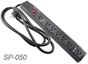 img 3 attached to 🔌 CablesOnline SP-050: 7-Outlet Surge Protector Power Strip with 5 Horizontal Outlets, 2 Adapter Outlets, and 6-Foot Right-Angle Cable – Ultimate Protection for your Devices!