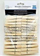 👕 mainstay standard wooden clothespins - 100-count: durable and versatile laundry solution logo