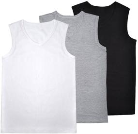 img 4 attached to 👕 JISEN Men's Sleeveless Elastic Cotton T-Shirt - Optimized for Shirts in Men's Clothing