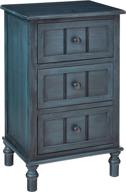 🪑 antique navy decor therapy simplify accent table with three drawers logo