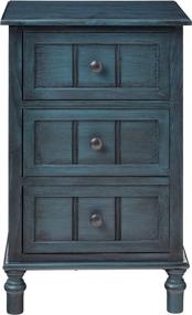img 3 attached to 🪑 Antique Navy Decor Therapy Simplify Accent Table with Three Drawers