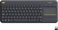 wireless touch keyboard with easy media control 📺 and built-in touchpad for tv - logitech k400 plus logo
