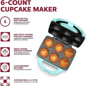 img 3 attached to Holstein Housewares HF 09013I BU 6 Count Cupcake