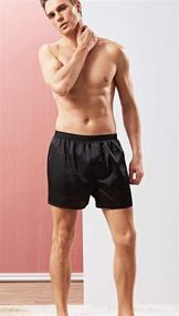 img 2 attached to 🩳 Satin Lounge Shorts - Men's Pajama Bottoms for Comfort and Style
