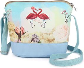 img 4 attached to 👜 Crest Design Crossbody Shoulder Teenage Women's Handbags & Wallets: Stylish and Functional Crossbody Bags for Fashionable Teens