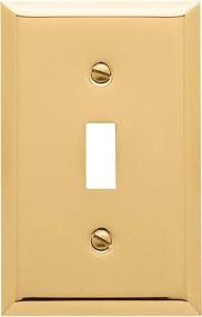 img 3 attached to 🔳 Baldwin Estate 4751.030.CD Square Beveled Edge Single Toggle Switch Wall Plate, Polished Brass Finish, 4.5 x 2.75 inches