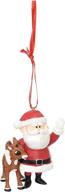 🎅 charming department 56 rudolph and santa hanging ornament: perfect holiday delight! logo
