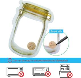 img 3 attached to 👜 Convenient 30pcs Mason Jar Bags: Reusable Food Saver Storage Bags for Travel, Camping, and Home Office Kids