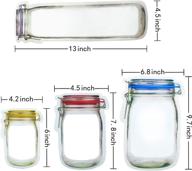 👜 convenient 30pcs mason jar bags: reusable food saver storage bags for travel, camping, and home office kids логотип