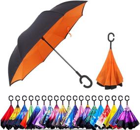 img 1 attached to 🌂 Inverted Inside Out Umbrella - Gender-Neutral Unisex Design