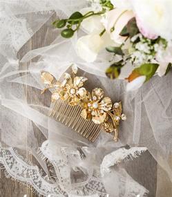 img 3 attached to 💎 Elegant Rhinestone Hair Comb: Vintage Rome-inspired Wedding Hair Accessory for Stylish Brides and Girls