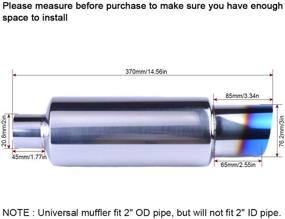 img 4 attached to ESPEEDER Muffler Exhaust Universal Length