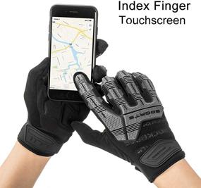 img 1 attached to 🧤 ROCKBROS Mountain Bike Gloves: 6MM Gel Pad Touch Screen Knuckle Protection for BMX MX ATV MTB Racing