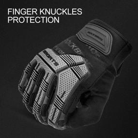 img 3 attached to 🧤 ROCKBROS Mountain Bike Gloves: 6MM Gel Pad Touch Screen Knuckle Protection for BMX MX ATV MTB Racing