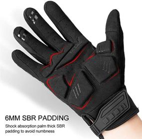 img 2 attached to 🧤 ROCKBROS Mountain Bike Gloves: 6MM Gel Pad Touch Screen Knuckle Protection for BMX MX ATV MTB Racing