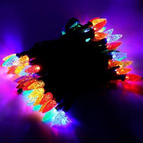 img 1 attached to 2x70 LED C6 Christmas String Lights - 22.6FT Fairy Lights for Indoor/Outdoor Decoration - Multicolor Holiday Tree Wedding Party Bedroom Decor