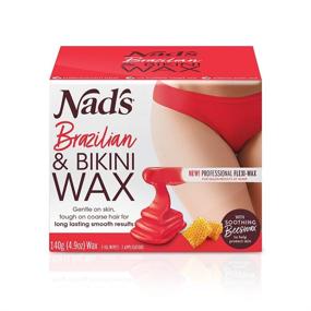 img 4 attached to 🏖️ Nad's Brazilian & Bikini Wax Kit: Effective Hair Removal for Coarse Hair at Home - Includes Hard Wax, Calming Oil Wipes, and Wooden Spatula