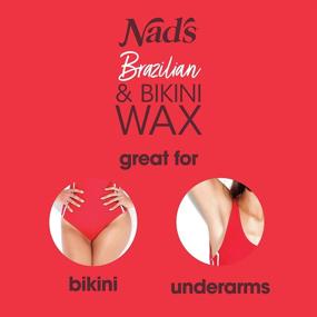 img 2 attached to 🏖️ Nad's Brazilian & Bikini Wax Kit: Effective Hair Removal for Coarse Hair at Home - Includes Hard Wax, Calming Oil Wipes, and Wooden Spatula